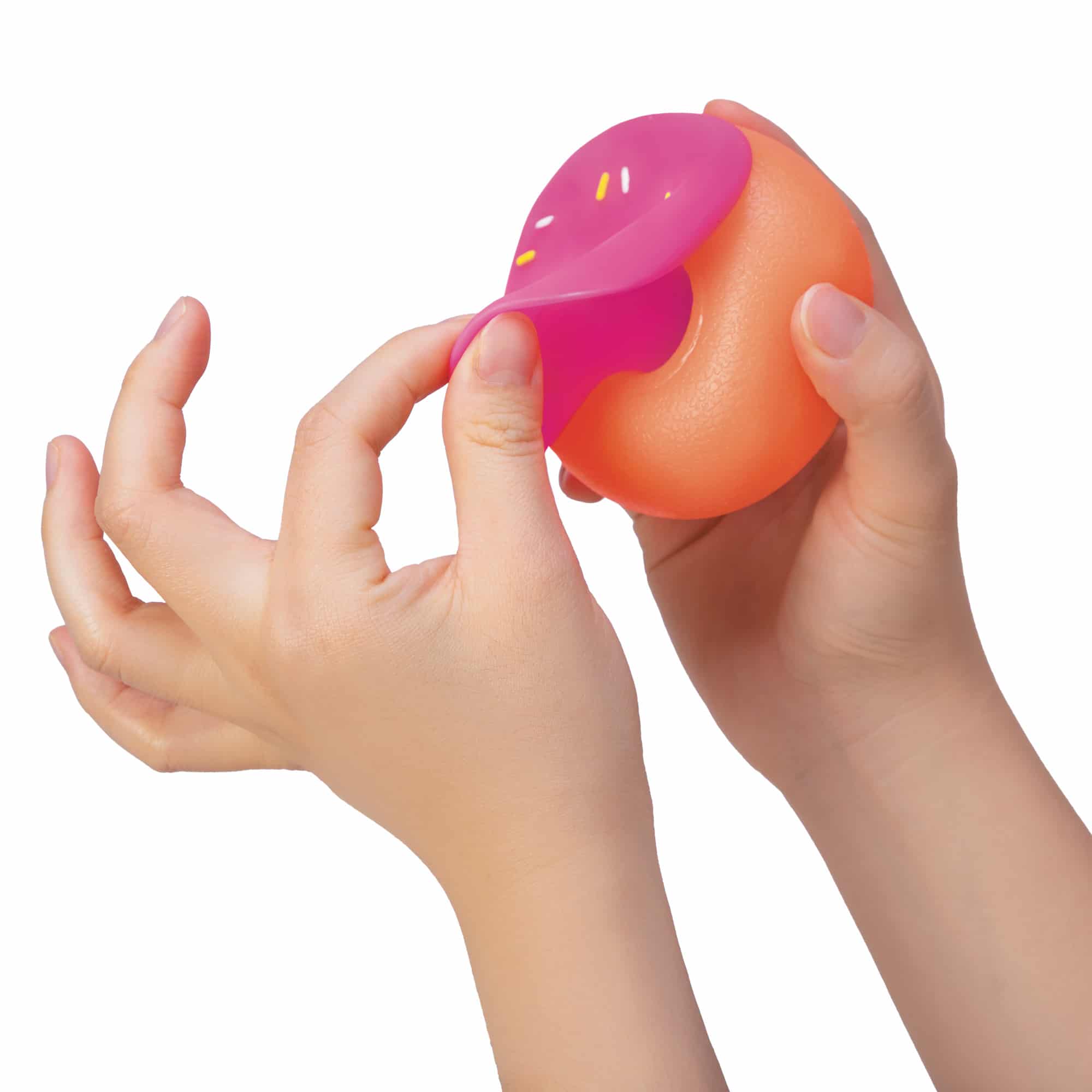 NeeDoh Dohnuts T8 Orange with Prink removable frosting