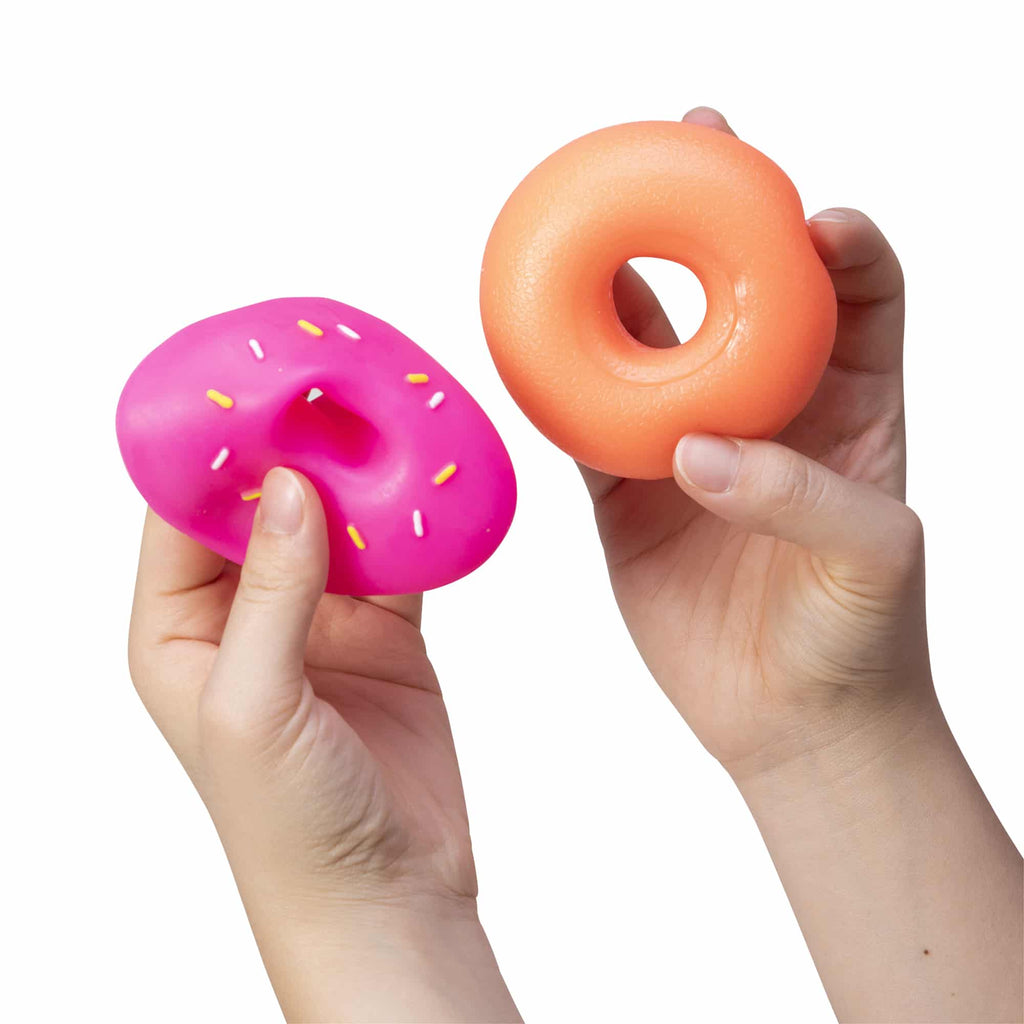 NeeDoh Dohnuts T8 Orange with Prink removable frosting from Dohnut