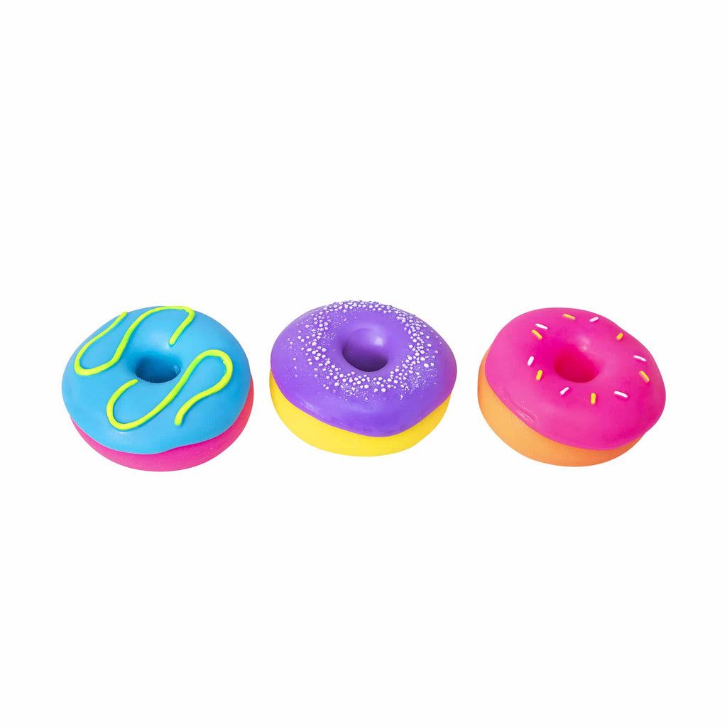 NeeDoh Dohnuts T8 Group - Pink and Blue, Yellow and Purple, Orange and Pink