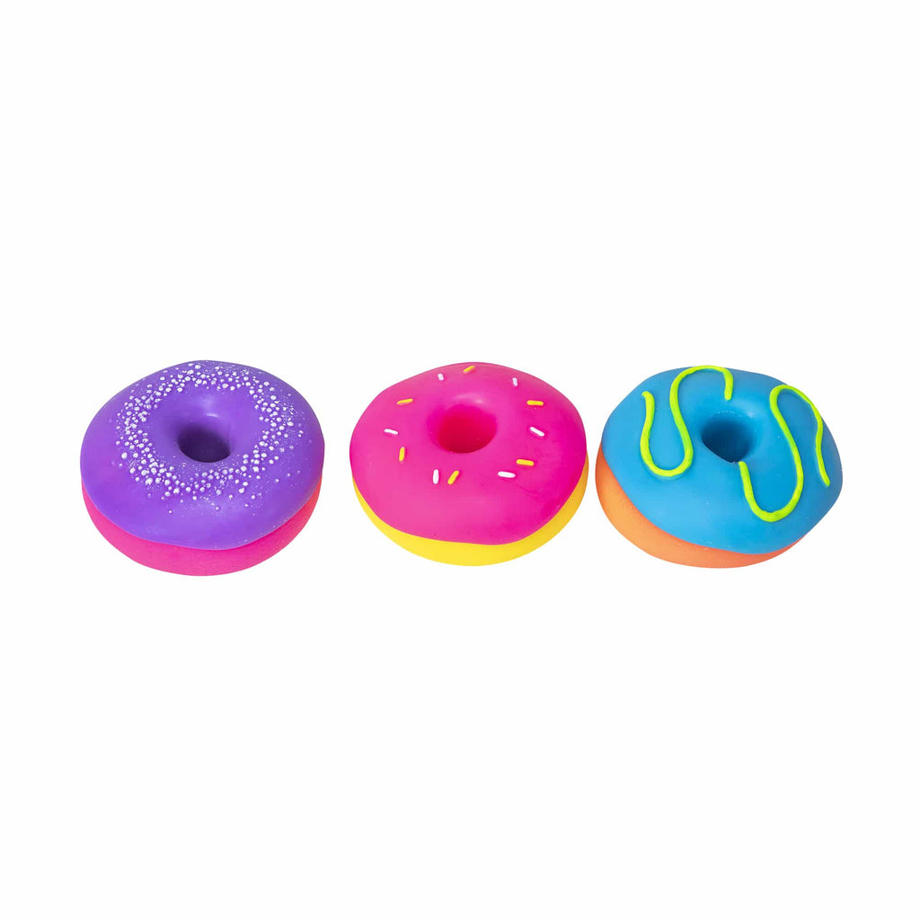 NeeDoh Dohnuts T8 Group - Pink and Purple, Yellow and Pink, Orange and Blue