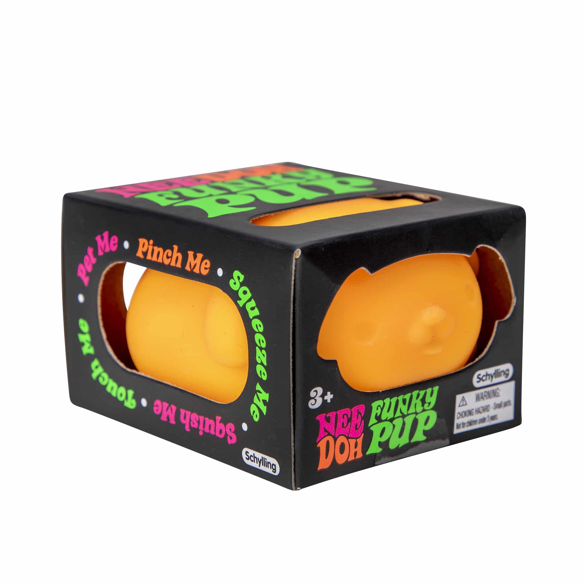 NeeDoh Funky Pup R7 - Orange Pkg 3Q Right