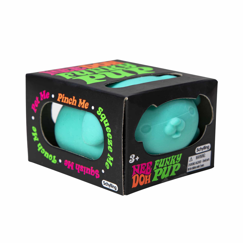 NeeDoh Funky Pup R7 - Teal Pkg 3Q Right
