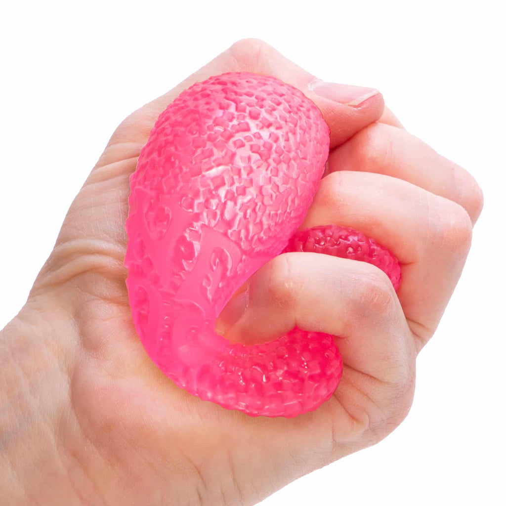 NeeDoh Gumdrop F1 Pink Squeezed