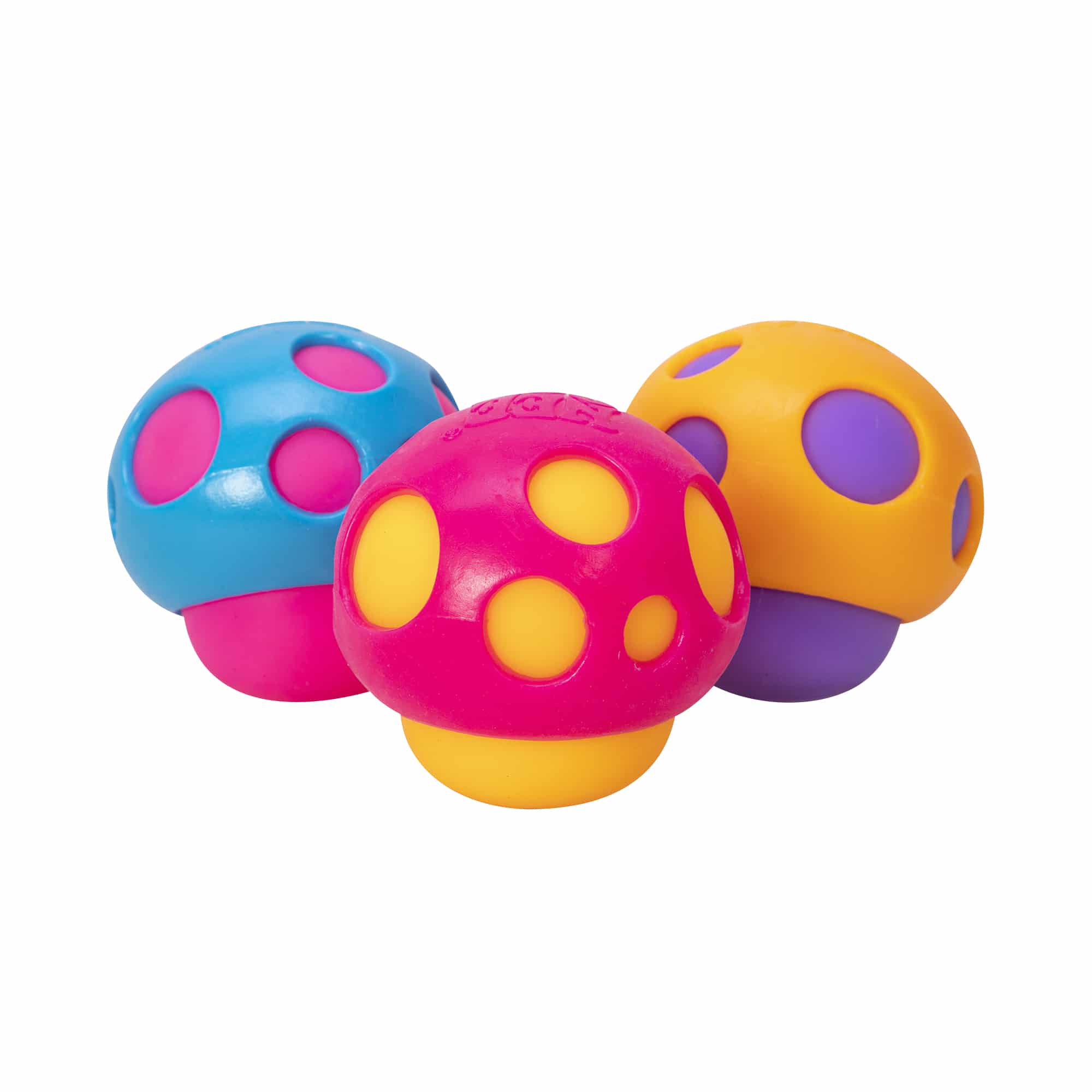 NeeDoh Groovy Shroom L5 - Package Angle Right - Orange with Pink Top Mushroom