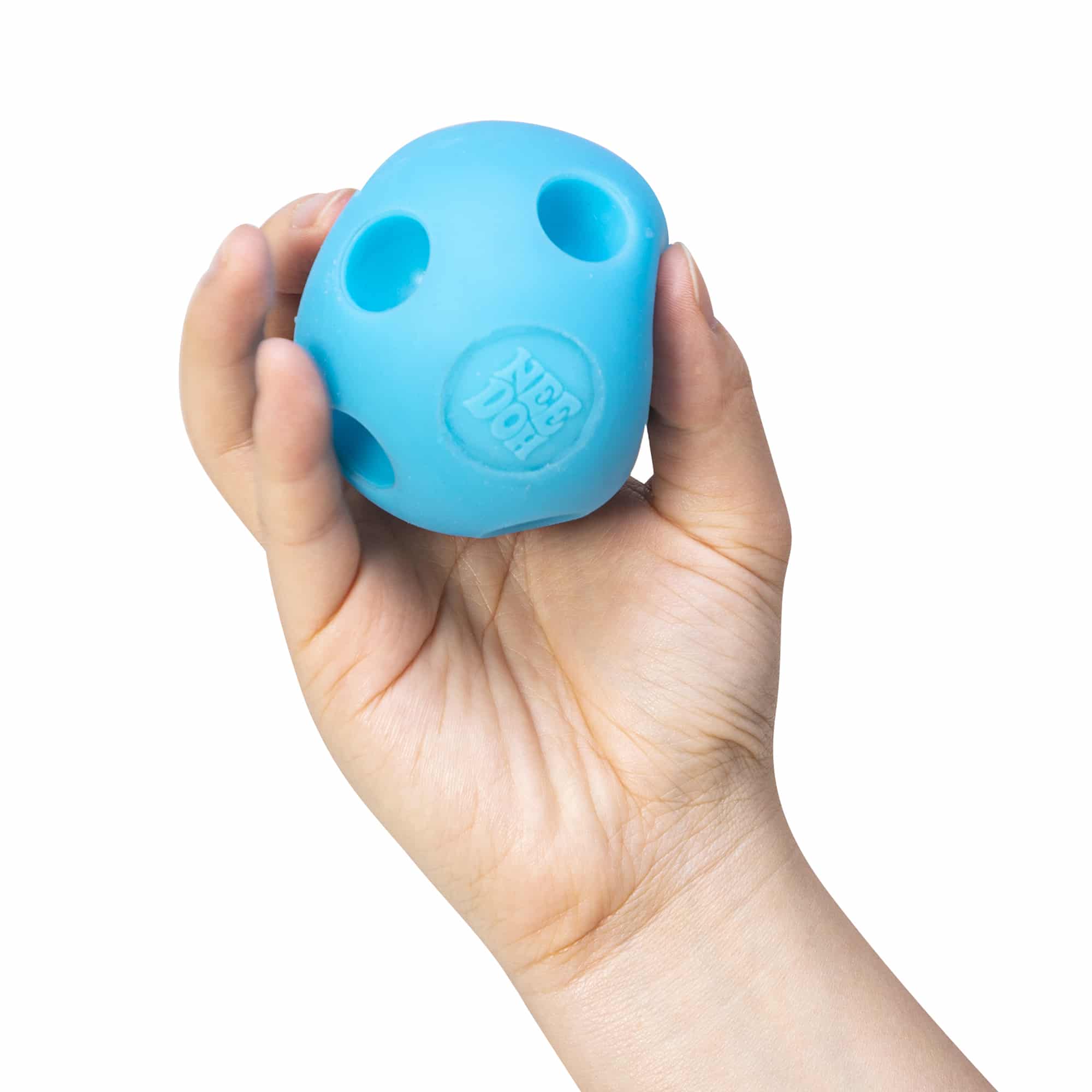 NeeDoh Happy Snappy W2 - Blue in Hand