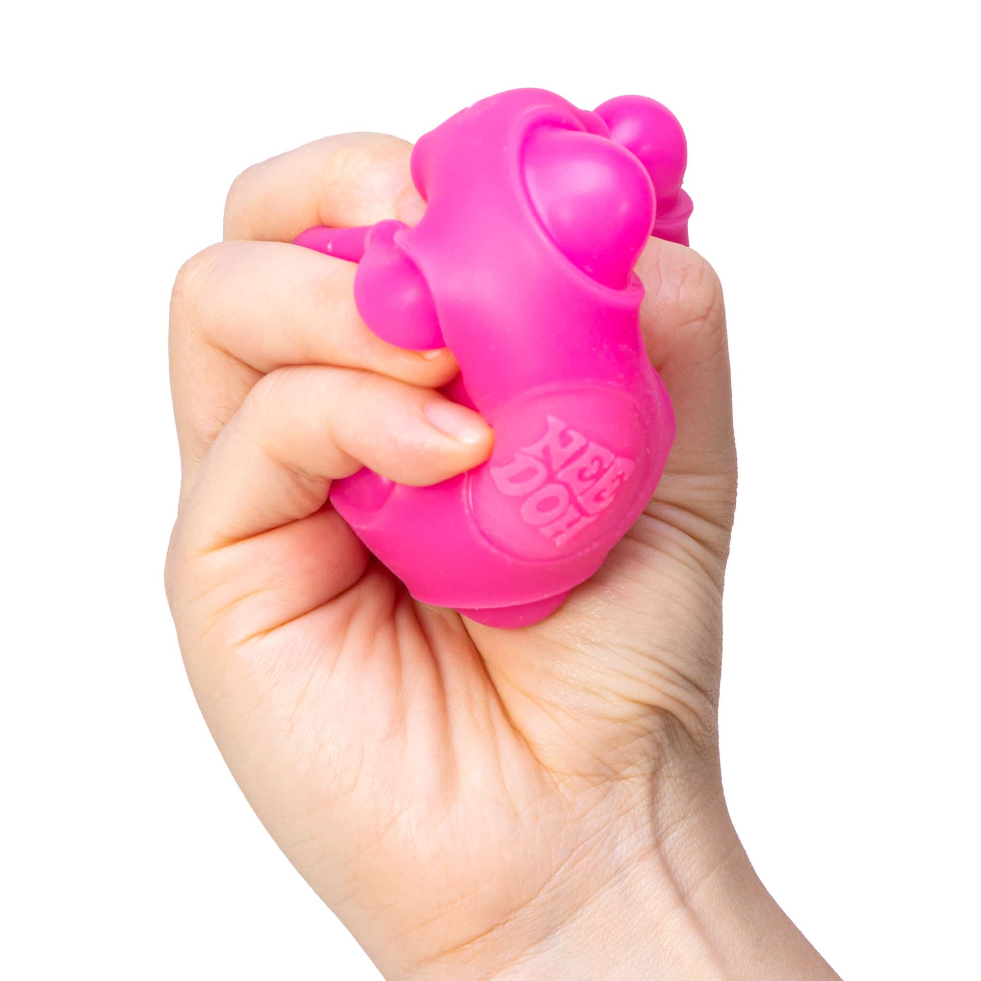NeeDoh Happy Snappy W2 - Hand squeezing pink Happy Snappy W2