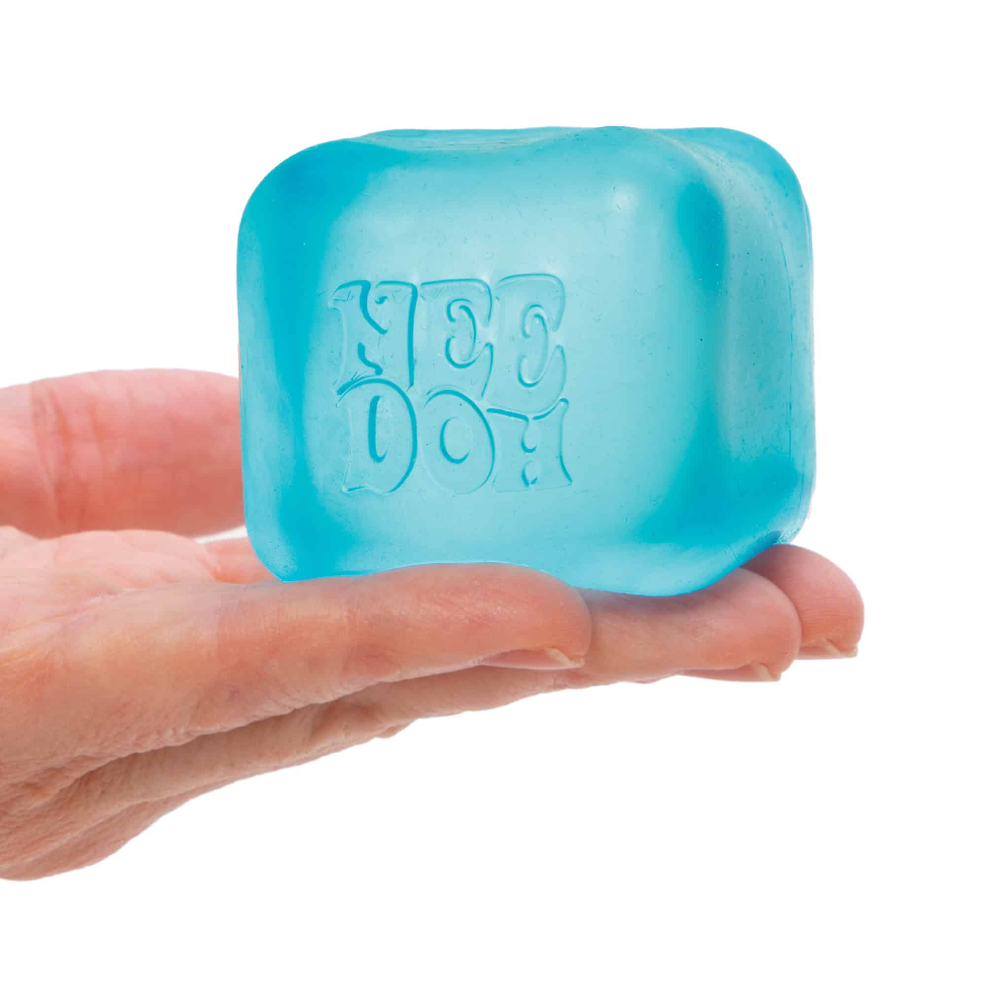 NeeDoh Nice Cube X7 Blue in hand