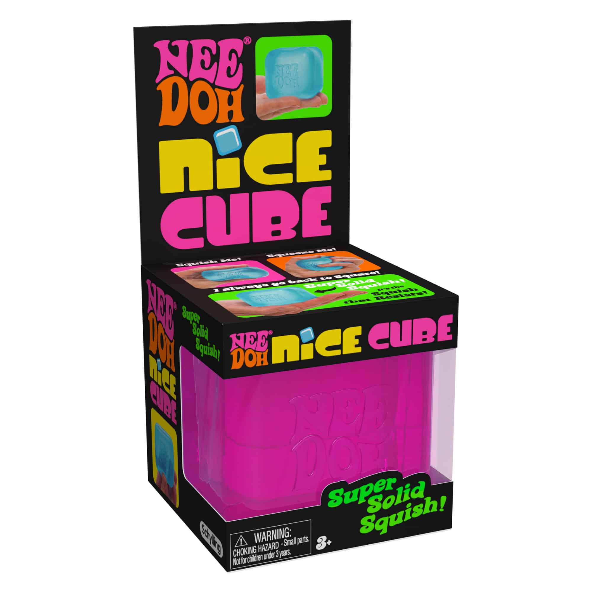 NeeDoh Nice Cube X7 Pink Package Angle Right